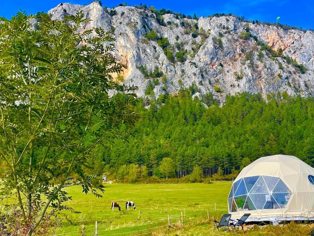 Glamping Hohe Wand - Zelt Mit Sternenfenster Und Whirlpool Hotell Maiersdorf Eksteriør bilde